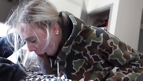 Big-assed stepdaddy fucks a blonde in her stockings