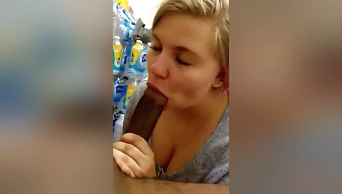 Blonde blonde is fucked by her employer in store room