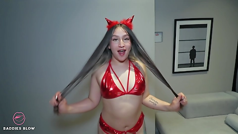 Busty brunette milf wants to get a big cock in her pussy