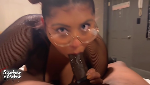 Brunette whore fucked hard and gets her tits slapped