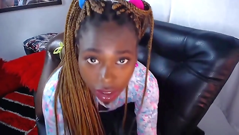 Ebony babe fucks her big-ass with a huge black cock