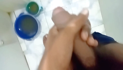 Ebony chick masturbating and giving a blowjob on the web camera