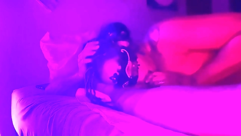 Busty black milf gets a creampie from her new black dick