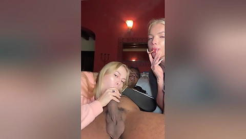 Blonde hottie with a tattoo gets fucked deep throat
