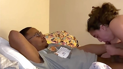 Horny brunette teen 18+ gives a deepthroated blowjob