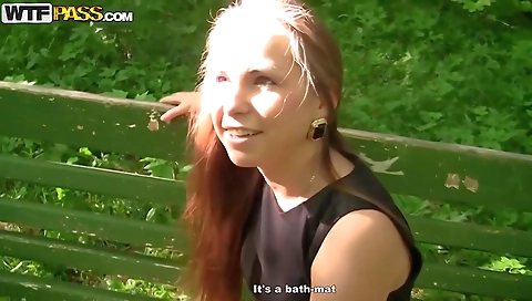 Hot brunette gets a facial and a creampie in a threesome