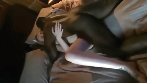 Blonde wife has her mouth and ass fucked in a deepthroat sex show