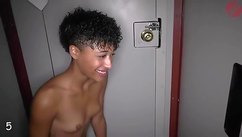 Ebony chick gives a blowjob and rides a big white one