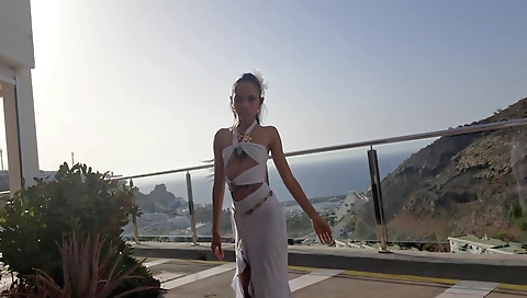 Asian chick with a big ass and sexy legs gets her ass fucked