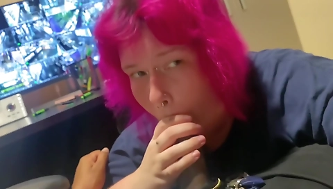 Blonde gets fucked by her black boyfriend in office