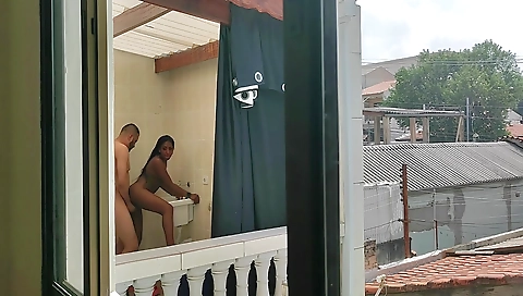 Ebony and brunette whore has a deepthroat sex in amateur film