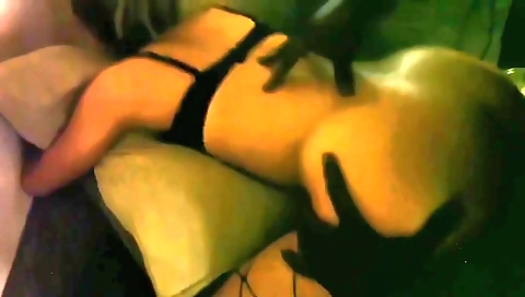 Brunette in stockings has sex with big cock in amateur