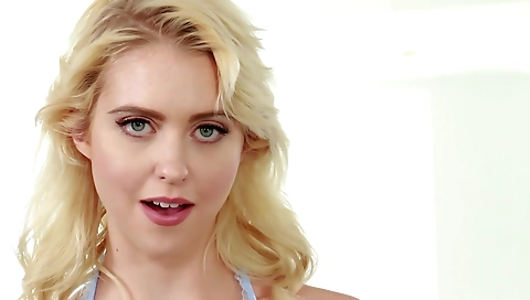 Amateur interracial sex video showing a blonde girl