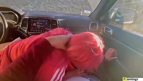 Asian wife gives a sloppy blowjob to her boyfriend